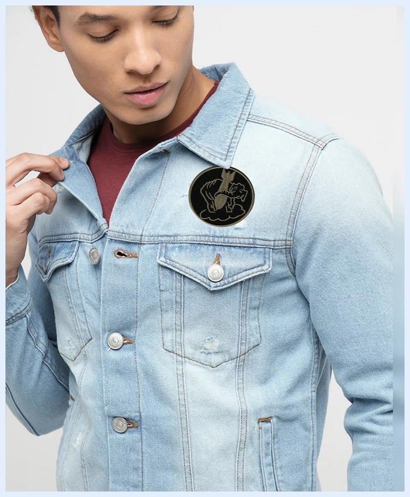 Elephant Missile Applique Embroidered Sewon Patch Size 6cm x 6cm for Jackets Bags TShirts Jeans Pants Outdoor Clothing Imported from Malaysia 1 Piece Code 6PART7 - Image 3