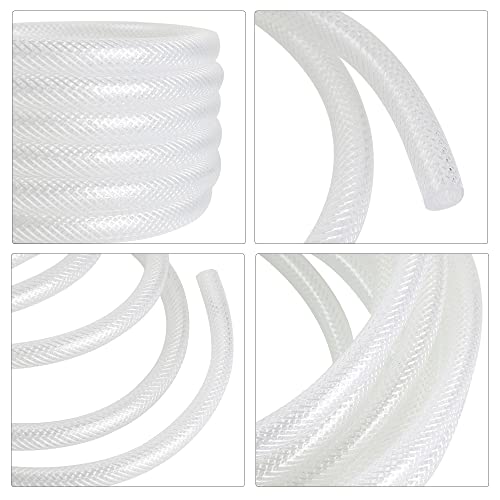 Geowaky 1/2’’ ID × 3/4’’ OD - 25 ft Clear Braided Hose Plastic Vinyl Tubing,High Pressure Flexible Reinforced PVC Tube for Transfer Water Air Oil, BPA Free & Non-Toxic - Image 5