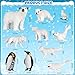 KFPPLXQ 20 Pcs Arctic Animals Figurines Toy Sets Includes 10 Pcs Polar Animals Penguin Polar Bear Whale Miniature Antarctic Winter Toys Suitable for Children Teacher Class - Image 4