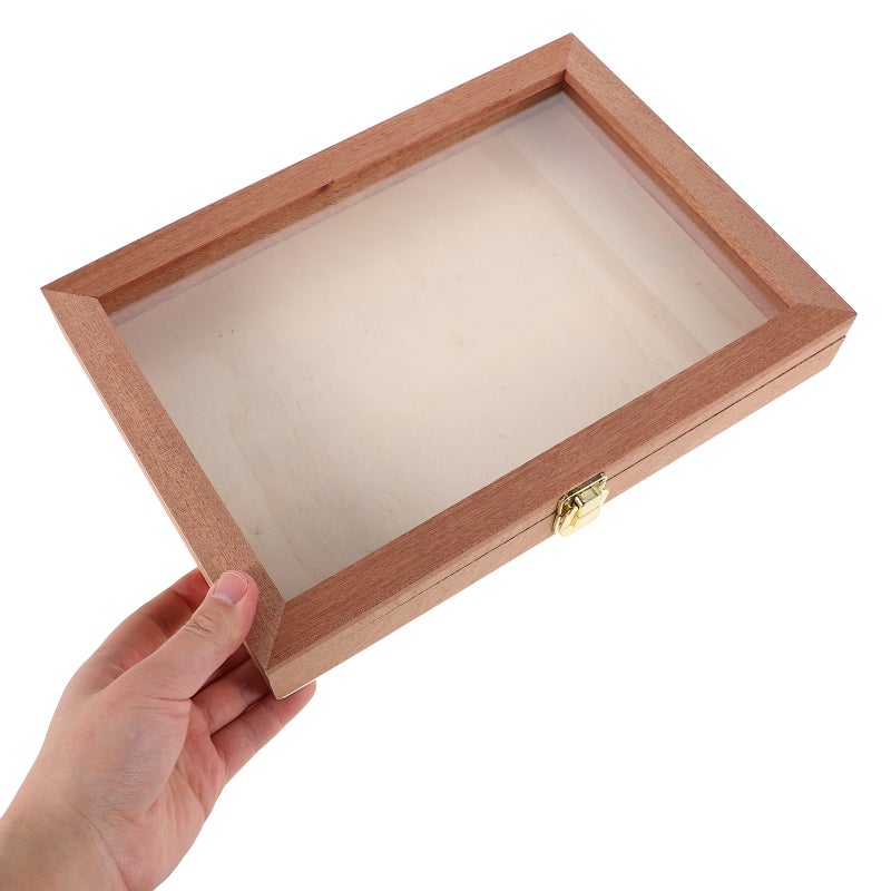 Rectangular Storage Box For And Butterfly Specimens Transparent Display Case Wood Shadow Box With Clear Window For Home Decor - Image 2