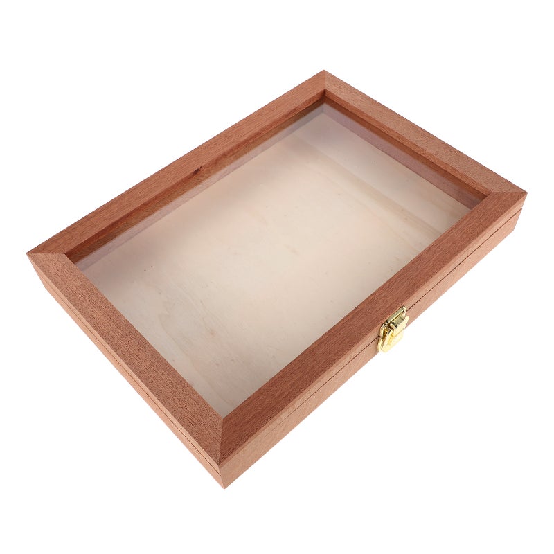Rectangular Storage Box For And Butterfly Specimens Transparent Display Case Wood Shadow Box With Clear Window For Home Decor - Image 1