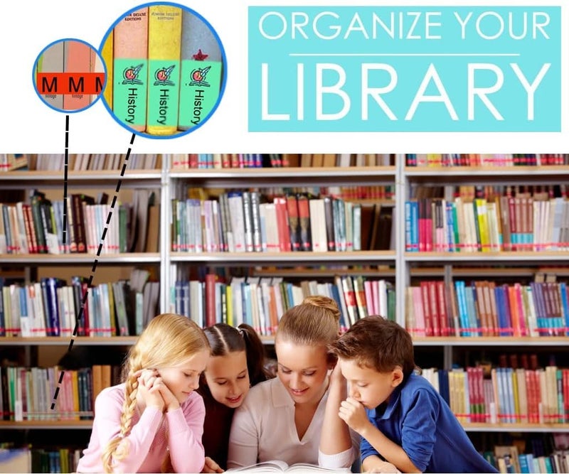 Magictodoor 540PCS Alphabet Book Spine Labels for Library | Teacher Supplies Stickers for Classroom | Letter Stickers 10 Sheet Pack - Image 5