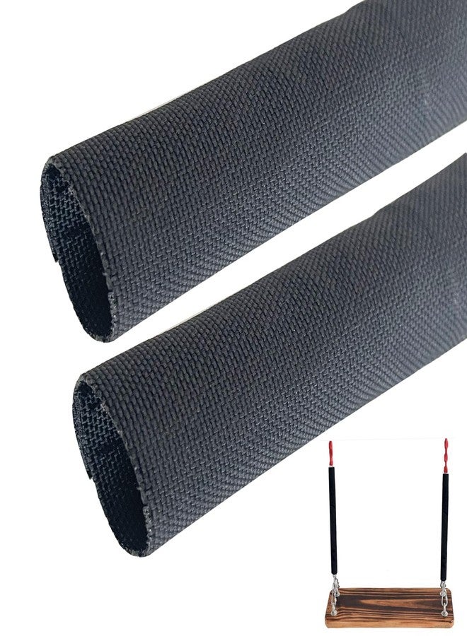 RddenIy Swing Chain Cover, 2 Pcs Swing Chain Cover Grip Sleeve for Playground Swingset Accessories or Porch Swings Barrier Chain in Garden Backyard Patio Outdoor or Chain Sleeve Winch Rope Protector (Black) - Image 1