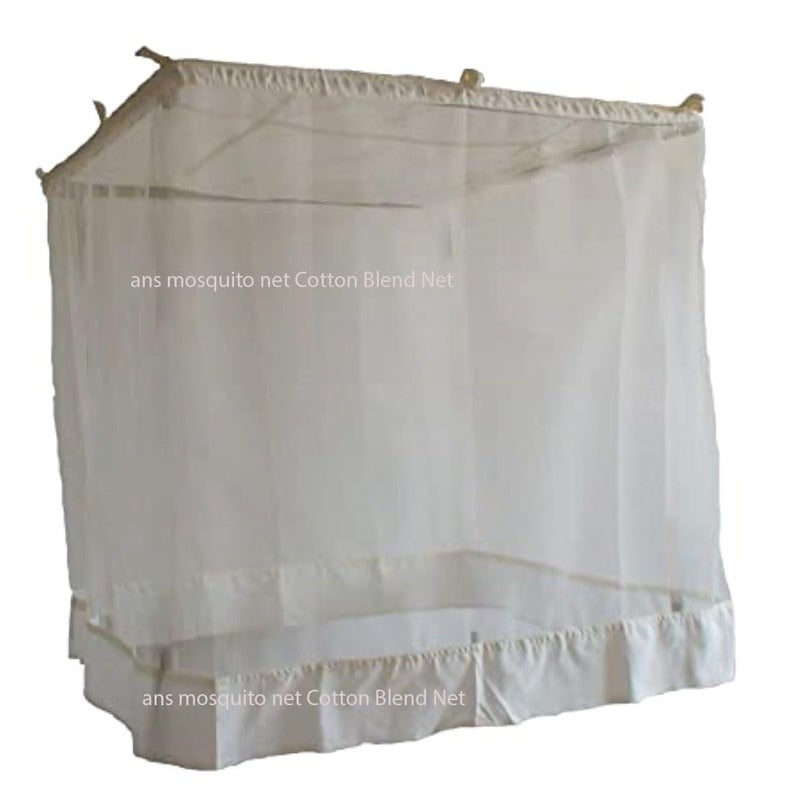 ANS Superfine Hanging Mosquito Net for Bed 6.5 x 8 ft – White Super Soft & Durable Large Size Bed Net for Floor & Bed Protection, Breathable & Washable Mosquito Net - Image 2