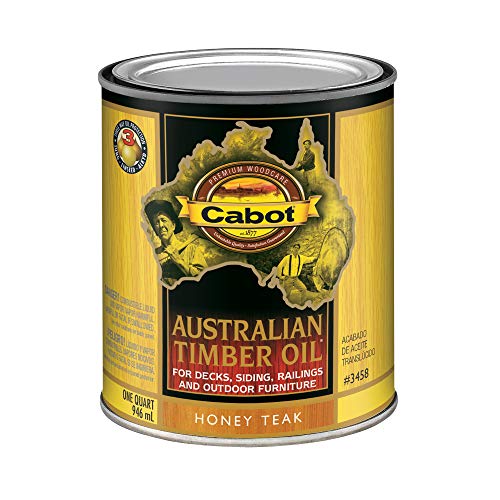 Cabot Australian Timber Oil Wood Stain and Protector, Honey Teak, 1 Quart - Image 1