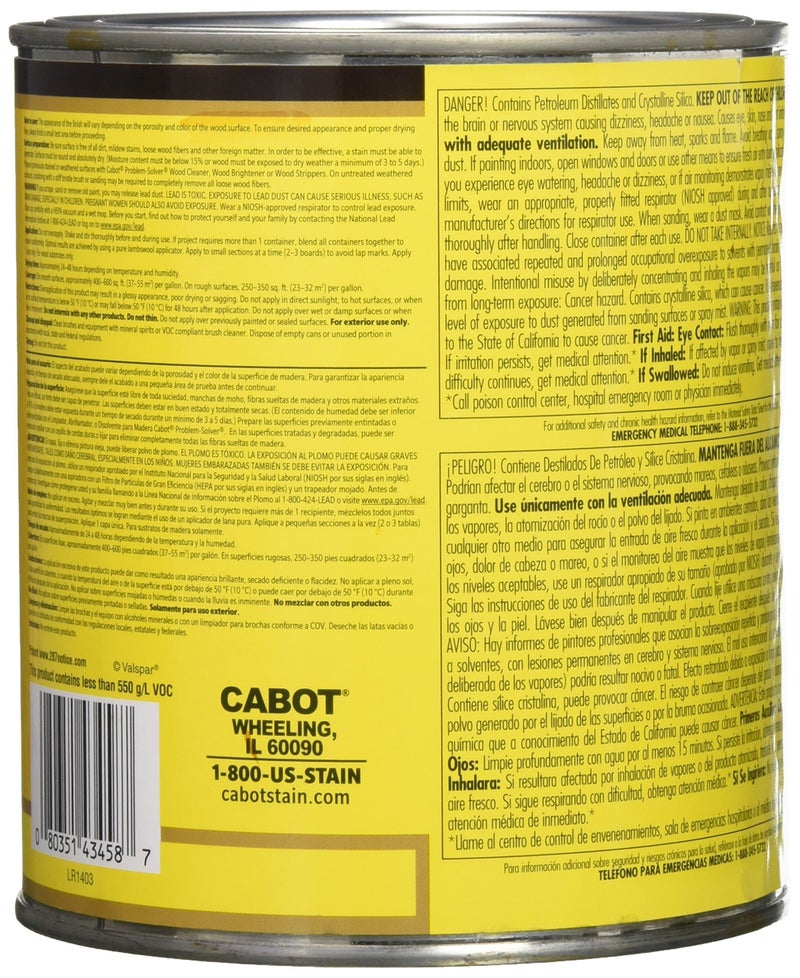 Cabot Australian Timber Oil Wood Stain and Protector, Honey Teak, 1 Quart - Image 2