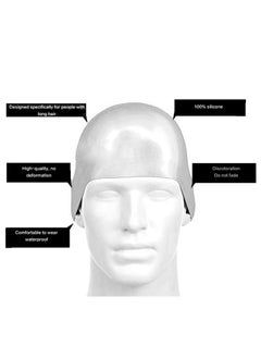 Dolphin Silicone Swimming Cap Waterproof For Kids & Adults - Silver  - Image 3