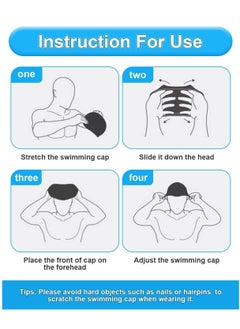 Dolphin Silicone Swimming Cap Waterproof For Kids & Adults - Silver  - Image 5