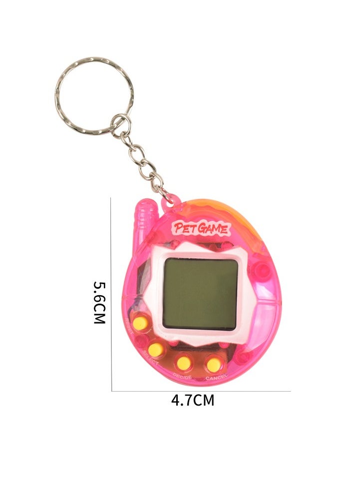 Generic - Virtual Pets Keychain, Digital Nostalgic Electronic Pets Keychain, Mini Virtual Pet Development Game Console, Pet Keyring Retro Handheld Game Machine For Boys/girls Adults, (Solid red) - Image 1