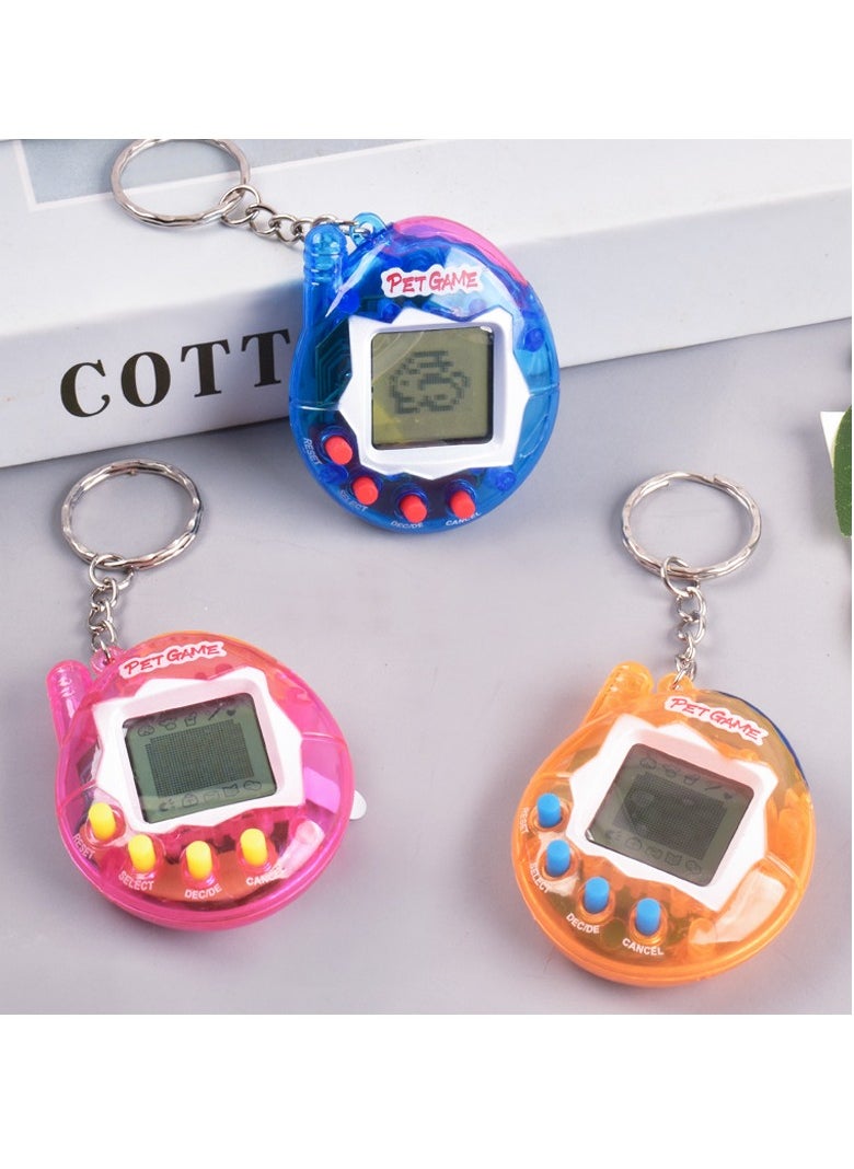 Generic - Virtual Pets Keychain, Digital Nostalgic Electronic Pets Keychain, Mini Virtual Pet Development Game Console, Pet Keyring Retro Handheld Game Machine For Boys/girls Adults, (Solid red) - Image 1