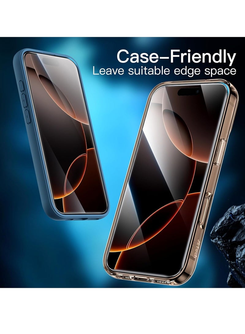 MOCOM [3pack] iPhone 16 Pro Max Screen Protector [6.9 Inch] – 9H+ Ultra Tough Tempered Glass, HD Clear, Anti-Scratch, Anti-Fingerprint, Bubble-Free, Case-Friendly, Easy Installation Frame, Unbreakable Protection for iPhone 16 Pro Max (2025) - Image 3