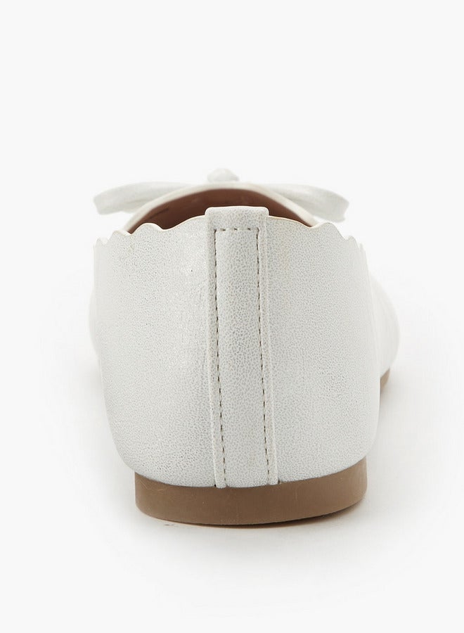 Little Missy Girls Scallop Trim Ballerina Shoes - Image 5