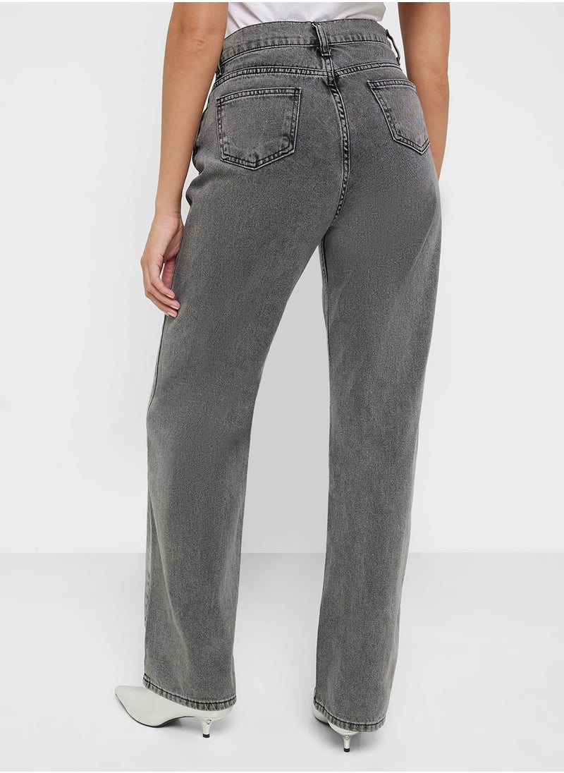 Ginger Mid Rise Straight Fit Jeans  - Image 3