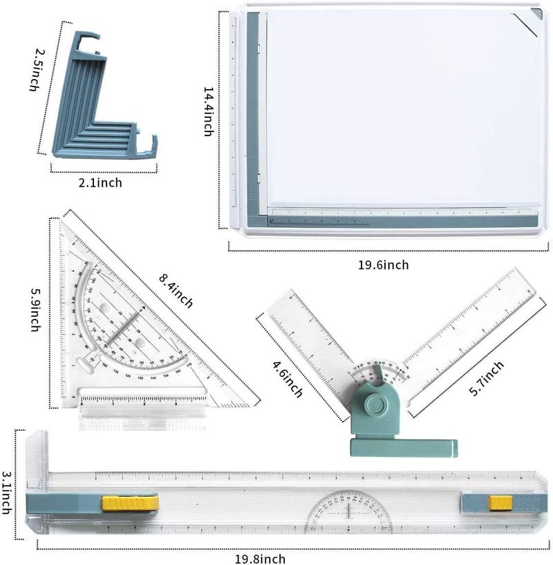 Frylr A3 Drawing Board Drafting Table with Parallel Motion & Angle Adjustable Measuring System - Image 2