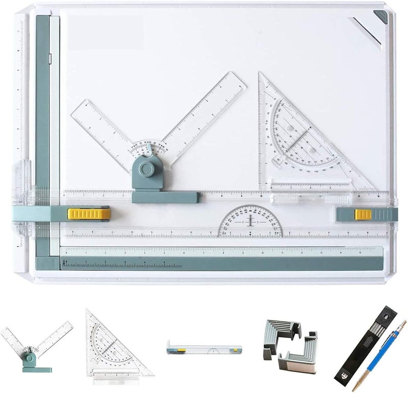Frylr A3 Drawing Board Drafting Table with Parallel Motion & Angle Adjustable Measuring System - Image 1