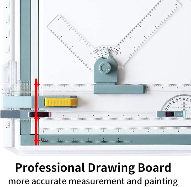 Frylr A3 Drawing Board Drafting Table with Parallel Motion & Angle Adjustable Measuring System - Image 5