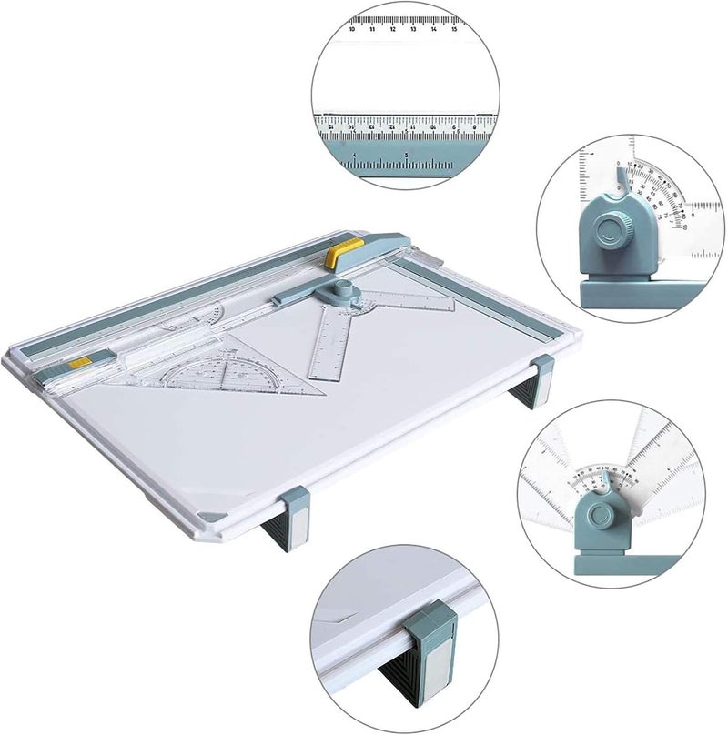 Frylr A3 Drawing Board Drafting Table with Parallel Motion & Angle Adjustable Measuring System - Image 4