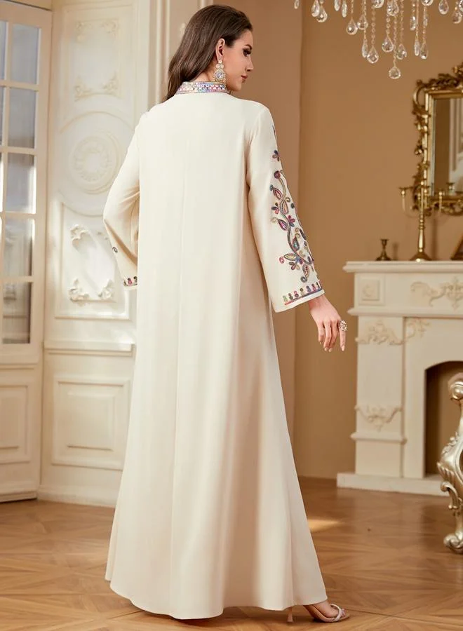 Take Two  Women Sequin Patch Detail Long Sleeve Jalabiya for Women | Best Price UAE
