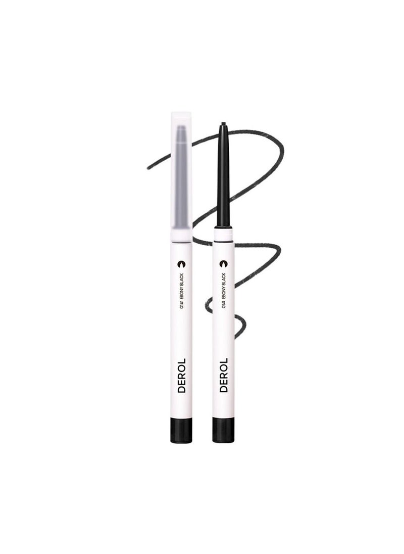 DEROL - Cocoa Cheese Waterproof Gel Eyeliner 01# Ebony Black - Image 1