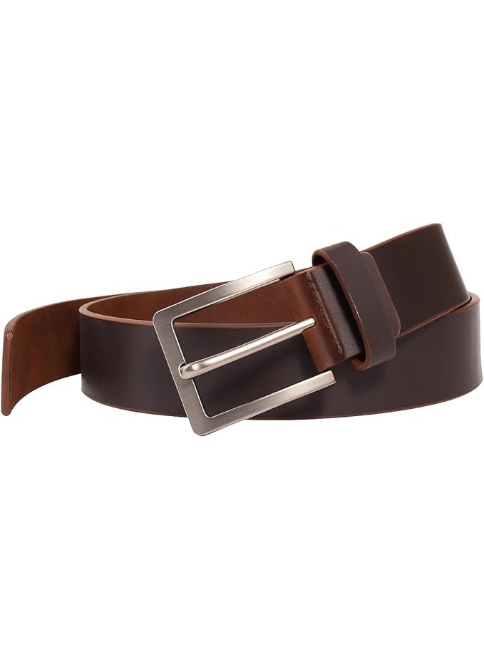 حزام رجالي من الجلد - أصلي 100%، حزام متين مناسب للارتداء اليومي مع الجينز، إبزيم كلاسيكي، حزام رجالي شديد التحمل للاستخدام اليومي - أنيق ويدوم طويلاً - Image 2