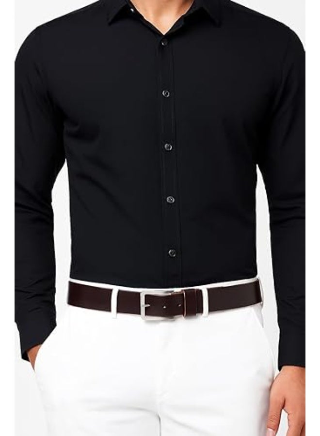 حزام رجالي من الجلد - أصلي 100%، حزام متين مناسب للارتداء اليومي مع الجينز، إبزيم كلاسيكي، حزام رجالي شديد التحمل للاستخدام اليومي - أنيق ويدوم طويلاً - Image 4