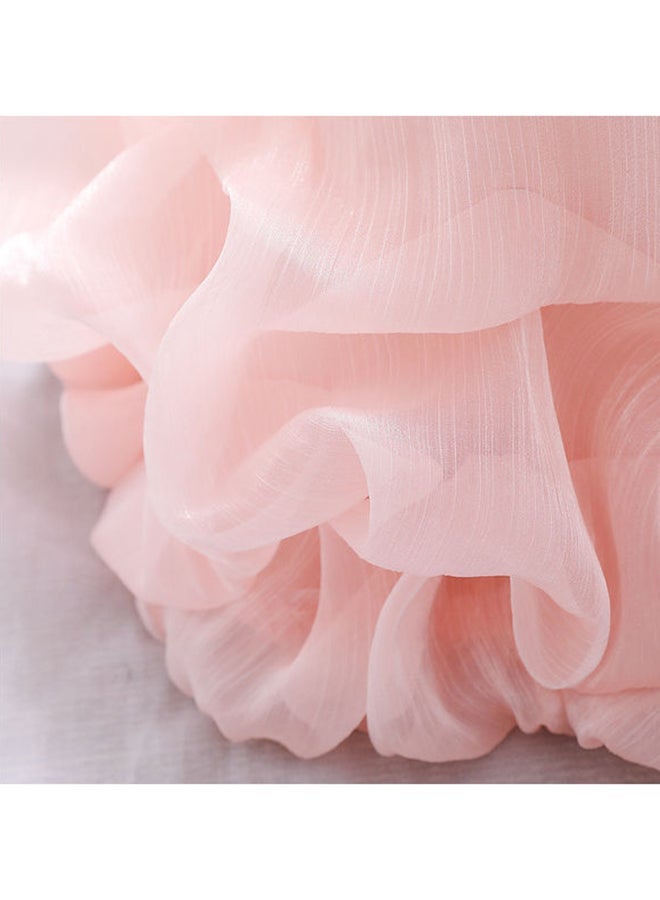 NIBEMINENT Sequins Embroidered Lace Shoulder Off Princess Dress For Wedding Bridesmaid Party 100cm - Image 4