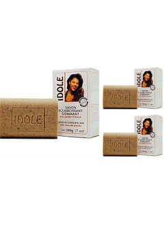 Idole Idole Brightening Exfoliating Soap with Avocado Seed Powder, 3-Pack, Net 200g (7 oz)  - Image 1
