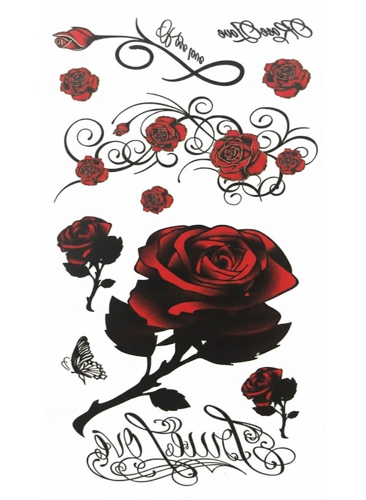 Temporary tattoo with an eye-catching roses design - Image 1