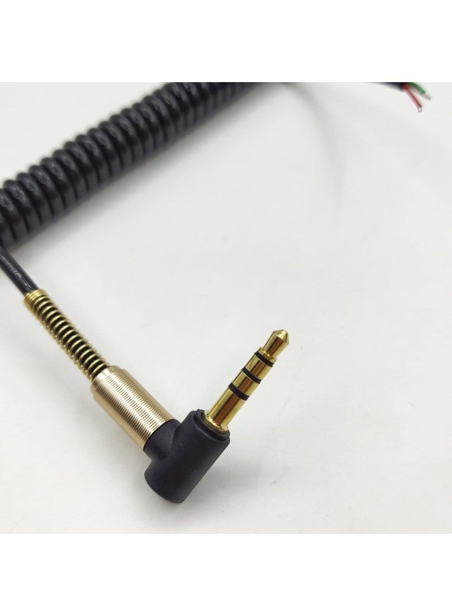 Gold-plated Metal 3.5mm Four-level 14/17mm Visual Anchor Fish Earphone Plug Wire Anchor Fish Display Electric Slip Ring Wire-Color:Hardware Leakage 14mm-Length:1 M  - Image 2