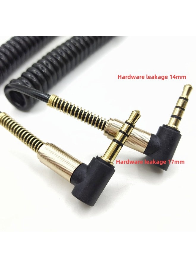 Gold-plated Metal 3.5mm Four-level 14/17mm Visual Anchor Fish Earphone Plug Wire Anchor Fish Display Electric Slip Ring Wire-Color:Hardware Leakage 14mm-Length:1 M  - Image 4