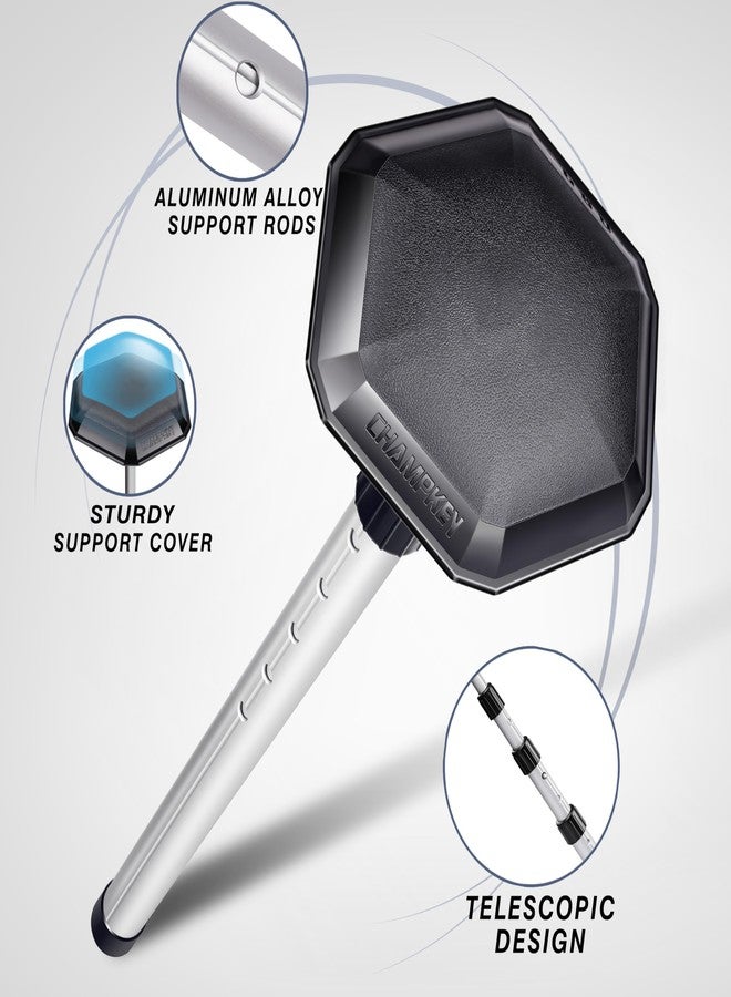 CHAMPKEY Professional Golf Travel Bag Support Rod - Sturdy Aluminum Alloy Golf Support System - Rubber Top Cover Golf Support Stick (Black) - Image 2