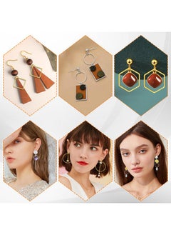 Oubaka Oubaka 216pcs Beading Hoop Earrings 3 Shapes Earring Hoops Hypoallergenic Earring Finding Square Teardrop Round Earrings Beading Hoop Bulk for DIY Earrings Making Supplies(Gold&Silver)  - Image 5