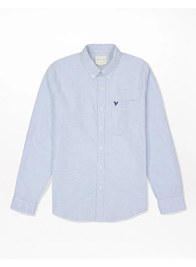 American Eagle AE Slim Fit Flex Oxford Button-Up Shirt