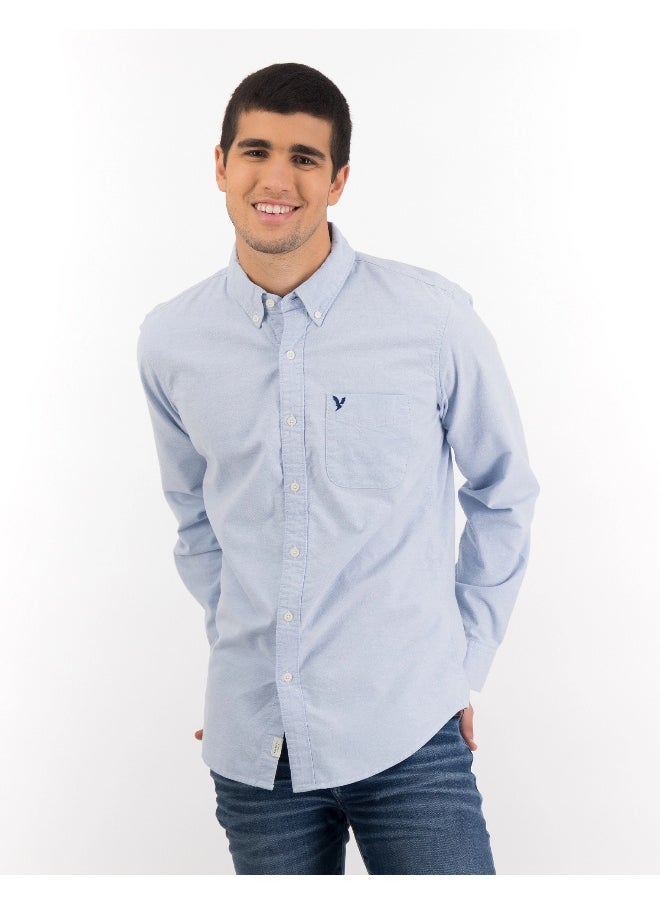 American Eagle AE Slim Fit Flex Oxford Button-Up Shirt  - Image 1
