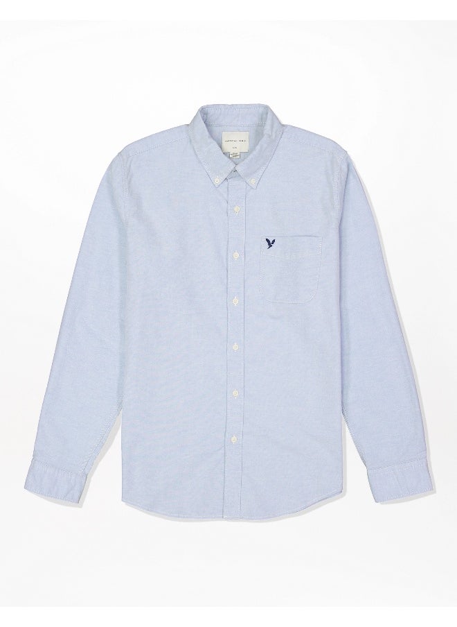 American Eagle AE Slim Fit Flex Oxford Button-Up Shirt  - Image 4