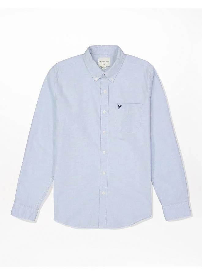 American Eagle AE Slim Fit Flex Oxford Button-Up Shirt