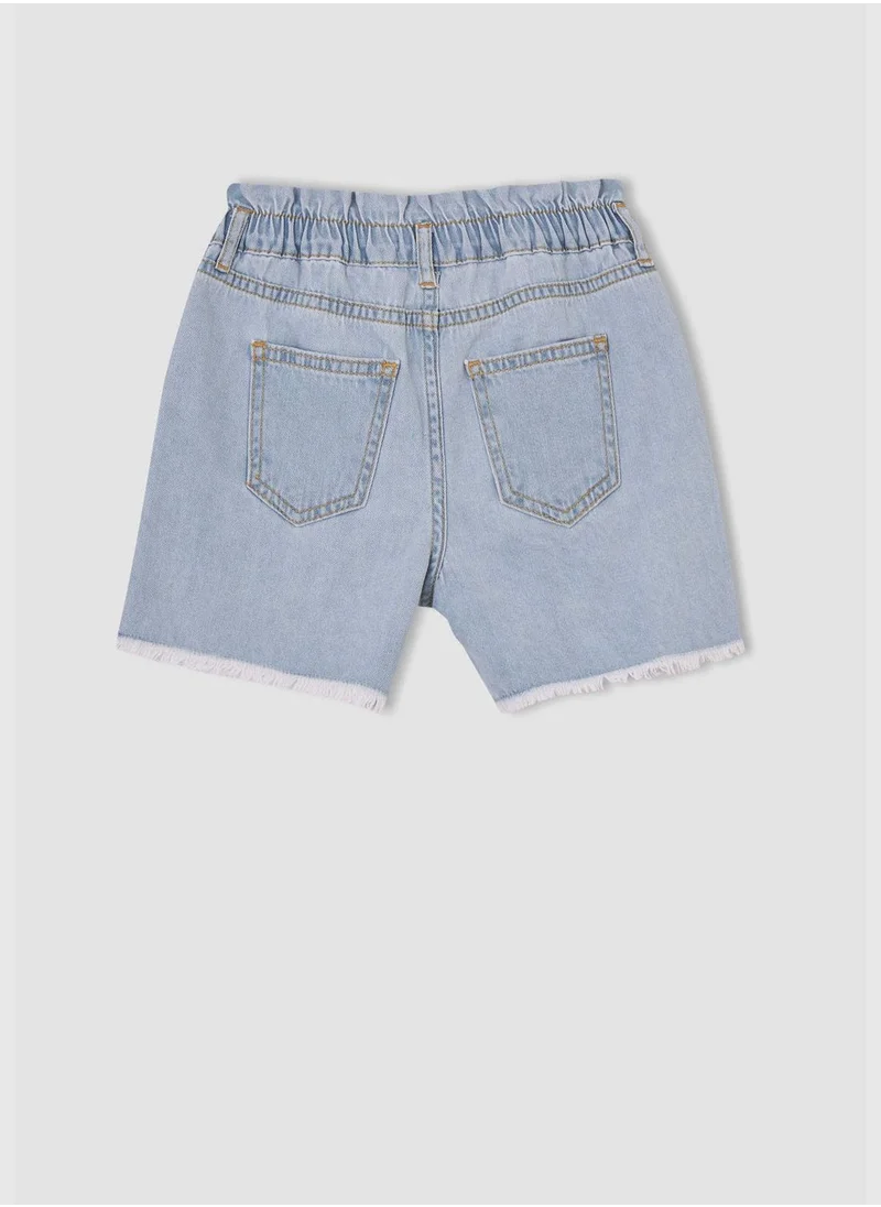 DeFacto Mom Fit Distressed Denim Shorts