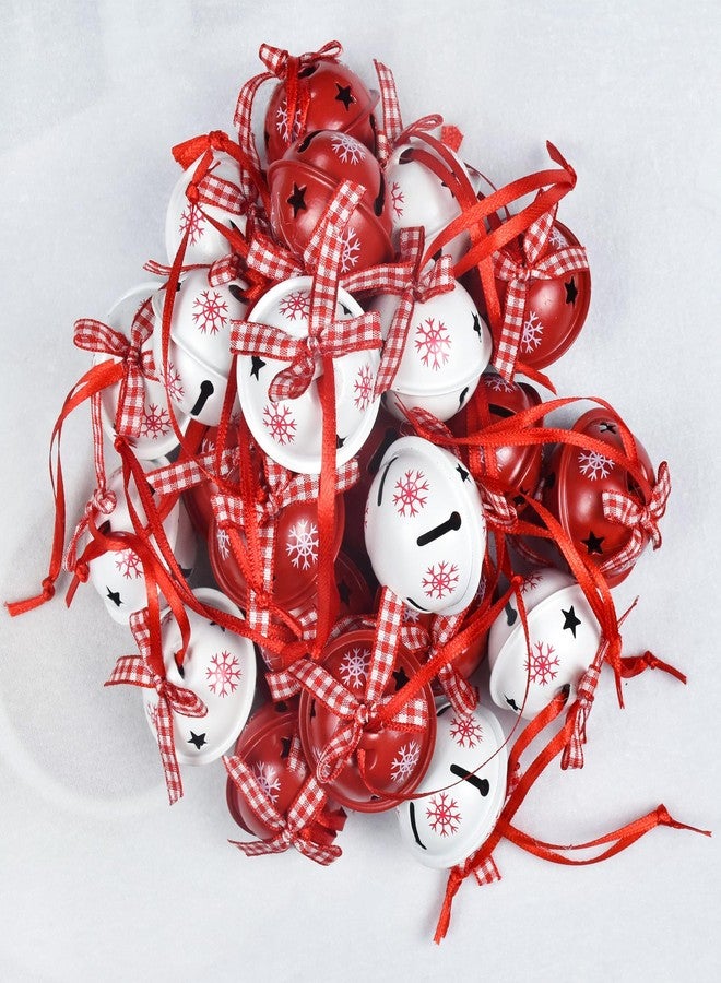 MACLARONX Christmas Jingle Bells Metal Decorative Bells with Ribbons 1.6" Xmas Tree Ornaments for Wreath Crafts Holiday Home Decorations, Bulk(12 Pcs) - Image 2