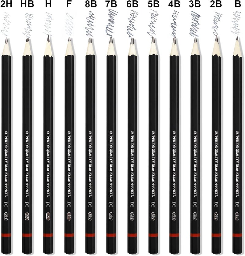 Corslet Set of 60 Pcs : 48 Pc Color Pencil & 12 Pc Drawing Pencil Combo Set for Adults & Kids – Professional Pre‑sharpened Colored Pencils for Drawing, Sketching, Shading & Adult Coloring Books - Image 5