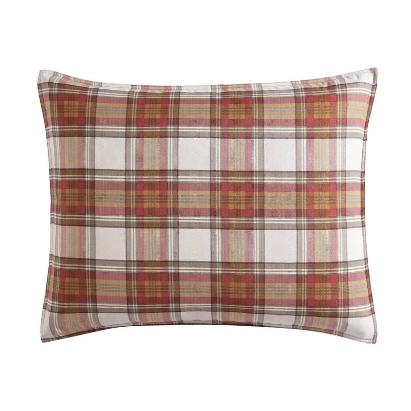Eddie Bauer - King Duvet Cover Set, Reversible Cotton Bedding with Matching Shams, Stylish Home Decor for All Seasons (Edgewood Red, King) - Image 3