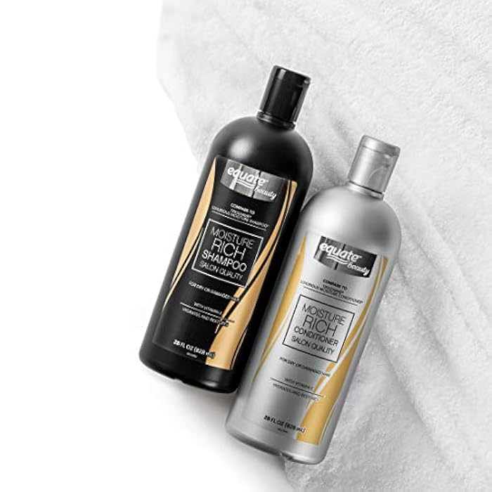 Equate Beauty Moisture Rich Shampoo & Conditioner, 28 fl oz, (Pack of 2) - Image 2