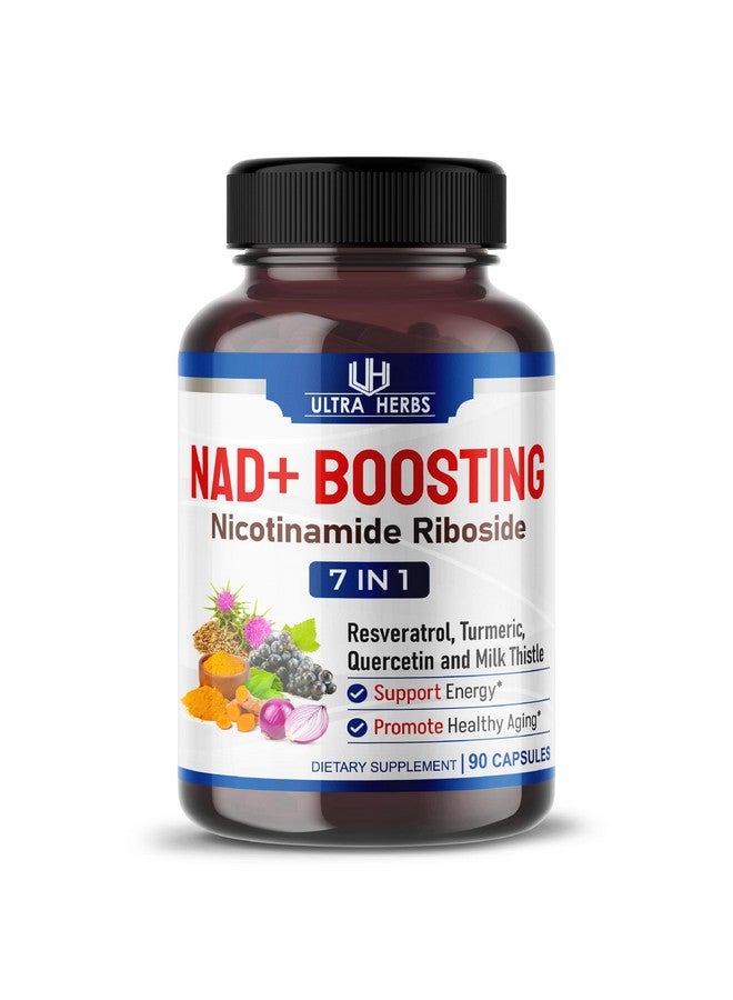 NAD+ Supplement 14,300mg with Nicotinamide Riboside NR, Trans Resveratrol, Quercetin - Support Cellular Energy, Longevity, Healthy Aging *USA made & tested* (90 Count (Pack of 1))