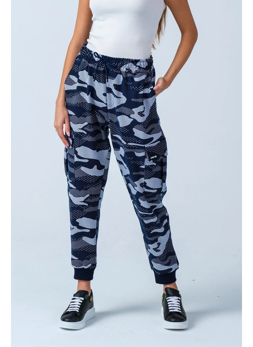 الكسندر جاردي Camouflage Patterned Pocketed Sweatpants (E21-72102)