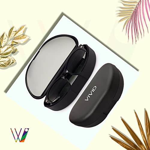 VIVID Vision Unisex Adult Lightweight Eyewear specs Case Cover | Protect Eye Glasses | Plastic | Sunglasses | Cases | Ap-227 | Black - Image 2
