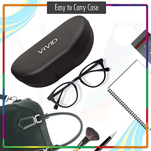 VIVID Vision Unisex Adult Lightweight Eyewear specs Case Cover | Protect Eye Glasses | Plastic | Sunglasses | Cases | Ap-227 | Black - Image 5