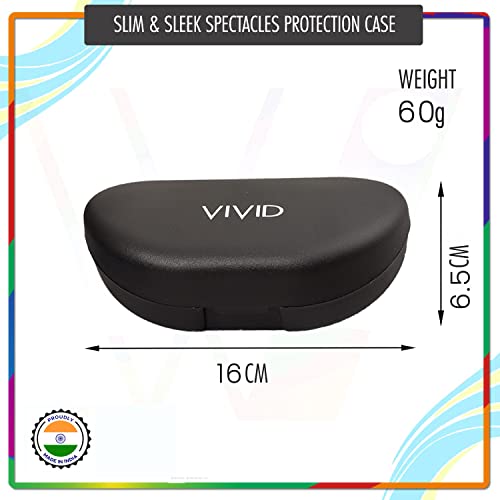 VIVID Vision Unisex Adult Lightweight Eyewear specs Case Cover | Protect Eye Glasses | Plastic | Sunglasses | Cases | Ap-227 | Black - Image 3