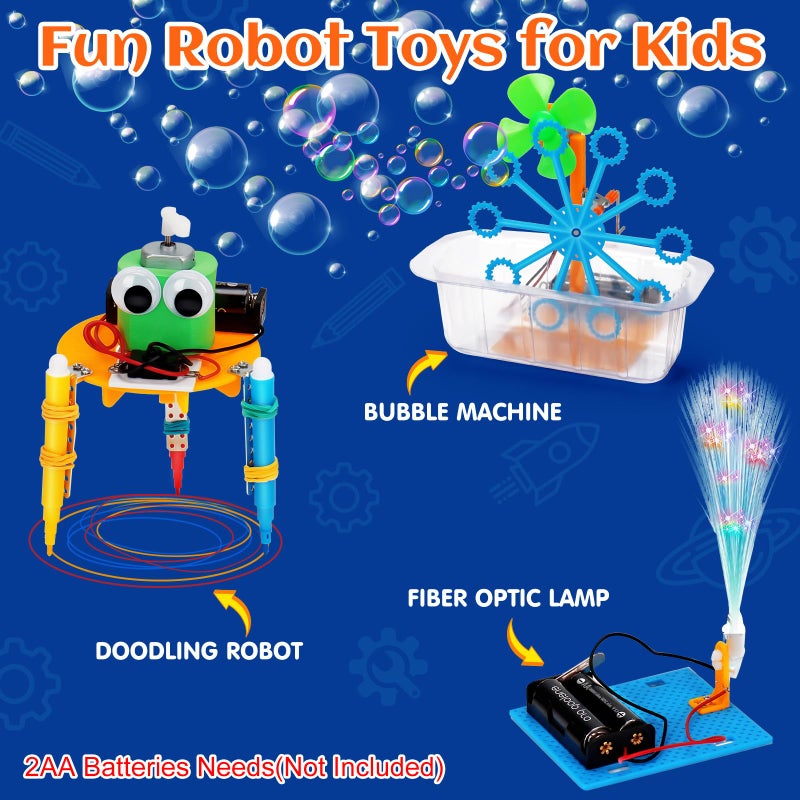 Tsomtto STEM Robotics Kit 6 Set Science Experiments Project Activities Toys for Kids 4-8 8-12 Engineering Building Electronic Motor Robot Kid Craft Boy Girl 5 6 7 8 9 10 12 Year Old Outdoor Toy - Image 3
