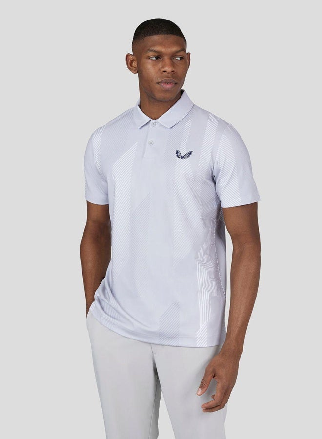 كاستور بولو رجالي مطبوع للجولف - رمادي حجري - Image 2