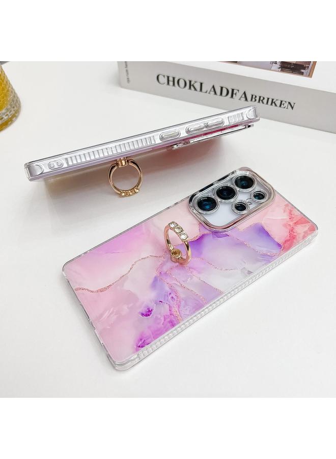 اس-توب جراب لهاتف Samsung Galaxy A35 5G، جراب هاتف بحلقة من الرخام المطلي بالكهرباء - Image 3