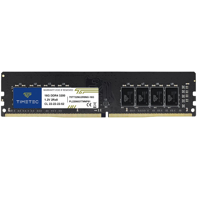 Timetec 16GB DDR4 3200MHz PC43200AA PC425600 UDIMM Desktop RAM 288Pin 12V CL22 NonECC Unbuffered DIMM Memory Module Upgrade - Image 2